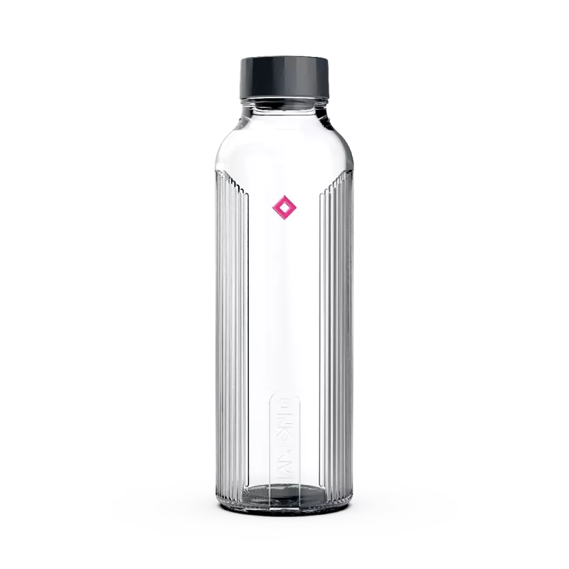 glass water carafe and drinking glasses